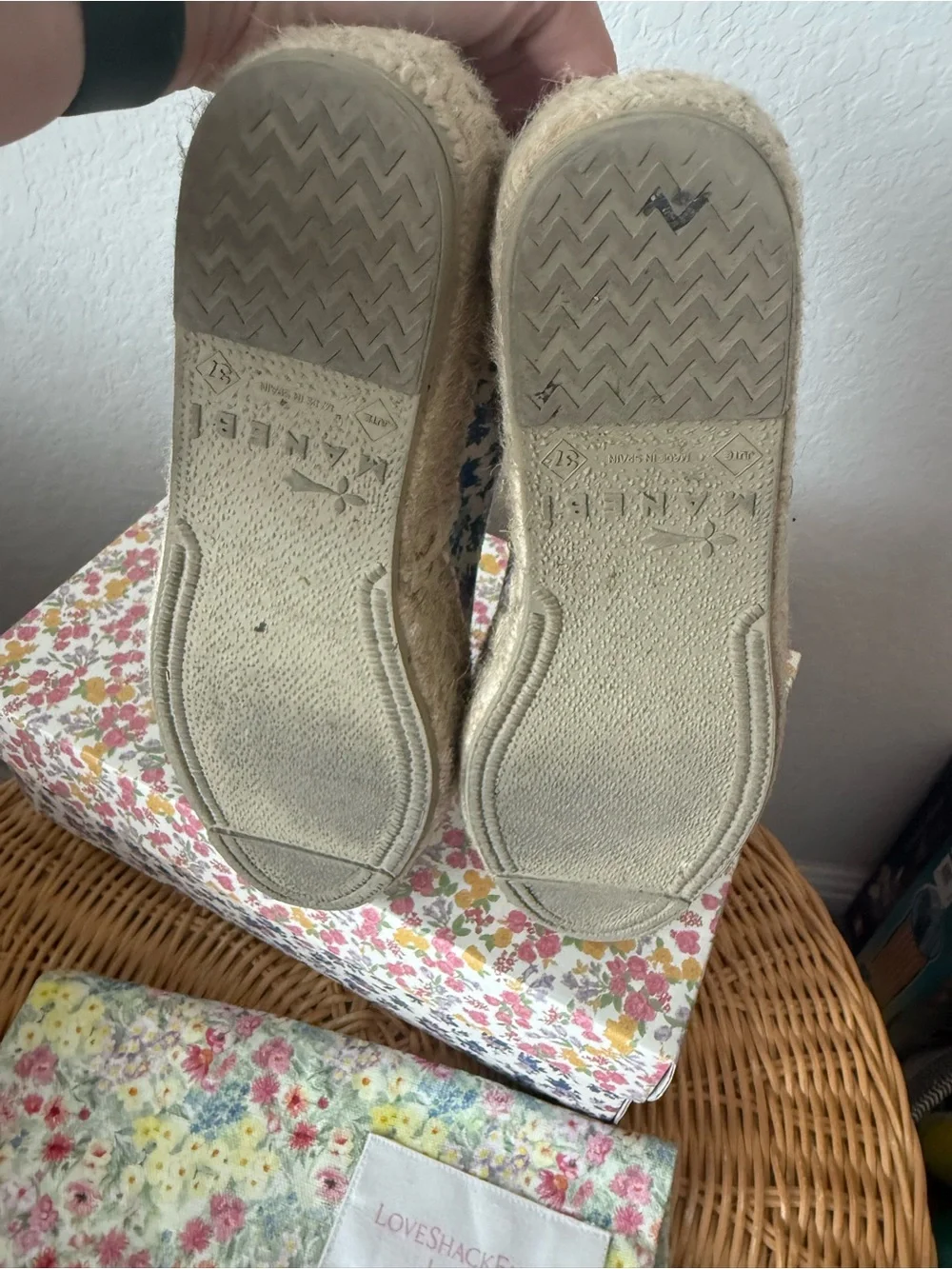 LoveShackFancy slip espadrilles